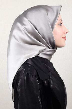 دستمال گردن طوسی زنانه ابریشم Joyas - کد 899420415