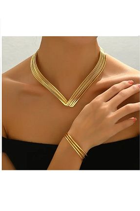 ست جواهر زرد زنانه روکش طلا Boox99 - کد 899425650