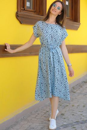 لباس آبی زنانه بافتنی armonika - کد 2877038