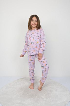 ست لباس راحتی بنفش بچه گانه طرح دار bunny hopp - کد 896299683