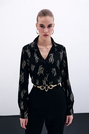 پیراهن طلائی زنانه رگولار Sateen - کد 899451068