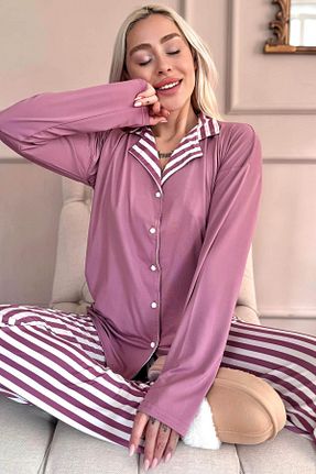 ست لباس راحتی صورتی زنانه طرح دار Pijamaevi - کد 899447104