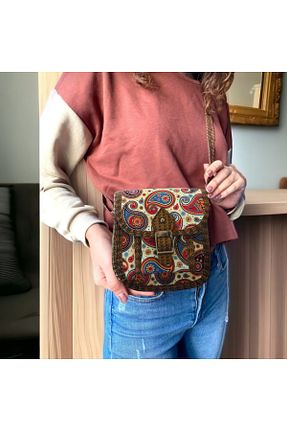 کیف دوشی قرمز زنانه پارچه ای Wotrart - کد 745569352
