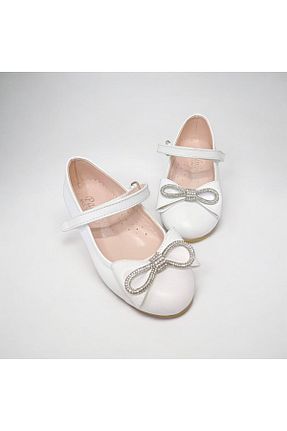 بابت سفید بچه گانه چرم مصنوعی PATİK BEBE - کد 817052075