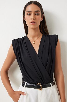 بلوز مشکی زنانه ساده Lovelyİstanbul - کد 829774190