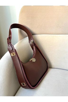 کیف دوشی زرشکی زنانه چرم مصنوعی Moda Sekiz - کد 899389868