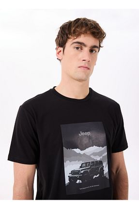 تیشرت مشکی مردانه Relaxed Jeep - کد 899481303