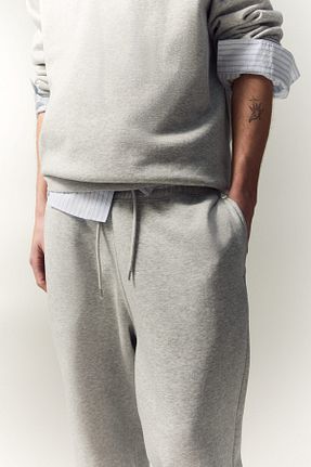 شلوار کرمگن طوسی مردانه پاچه لوله تفنگی H&M - کد 858375230