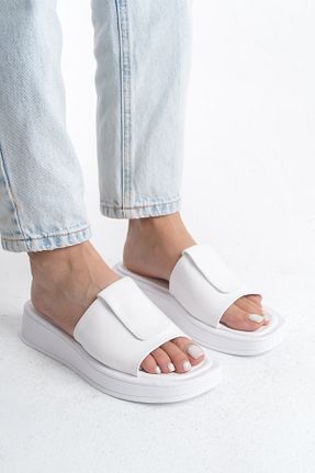دمپائی سفید زنانه پارچه ای Limeo - کد 899507606