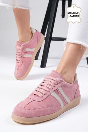 کفش اسنیکر صورتی زنانه چرم اصل Mio Gusto - کد 899511623