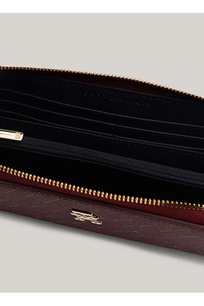 کیف پول زرشکی زنانه Tommy Hilfiger - کد 899517166
