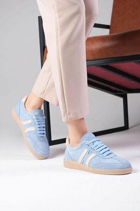کفش اسنیکر آبی زنانه چرم اصل Mio Gusto - کد 899511576