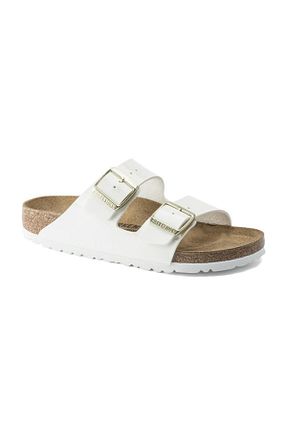 دمپائی سفید زنانه چرم خالص Birkenstock - کد 4348620