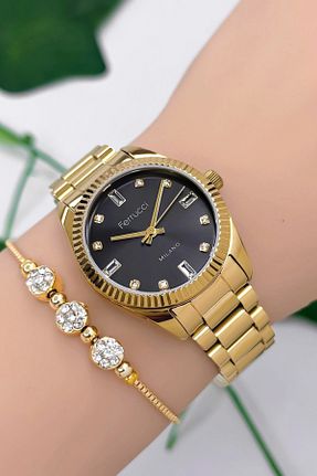 ساعت مچی طلائی زنانه 36-40 میلی متر Ferrucci - کد 881751991