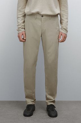 شلوار بژ مردانه پنبه ای Massimo Dutti - کد 899538042