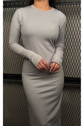 لباس طوسی زنانه بافتنی Gubo - کد 899542299