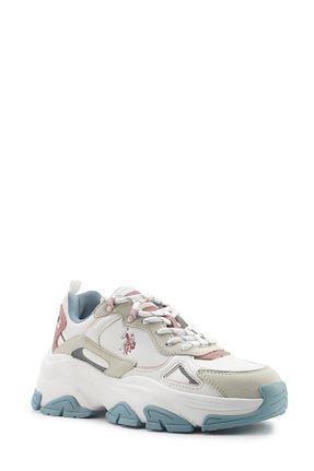 کفش اسنیکر سفید زنانه بند دار U.S. Polo Assn. - کد 899563408