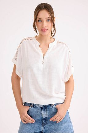 بلوز نباتی زنانه ساده Vitrin - کد 899569741