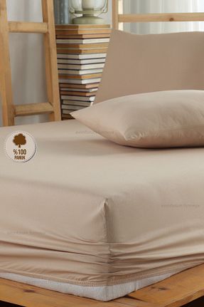 ست ملحفه دونفره بژ پنبه ای Formeya - کد 168106320