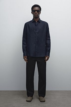 پیراهن سرمه ای مردانه رگولار Massimo Dutti - کد 896558910