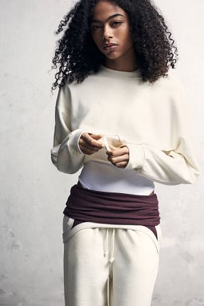 سوئیشرت نباتی زنانه ساده Pull & Bear - کد 899566967