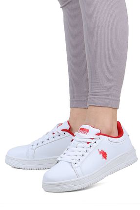 کفش اسنیکر سفید زنانه بند دار U.S. Polo Assn. - کد 899578466