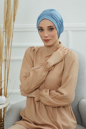 کلاه شنای حجاب آبی زنانه Aisha