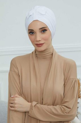 کلاه شنای حجاب سفید زنانه Aisha