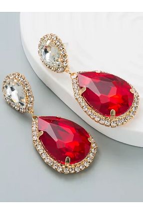 گوشواره استیل (فولاد) قرمز زنانه استیل (فولاد) fiore fashion - کد 899582604
