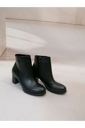 بوت / نیم بوت مشکی زنانه چرم مصنوعی navybluebyaliodabas - کد 899592120