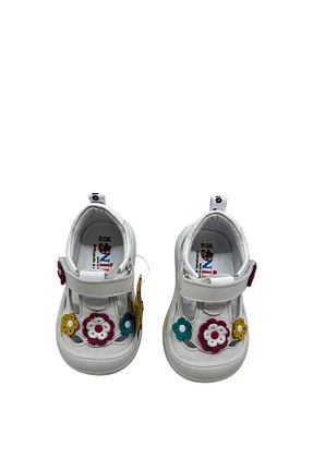 کفش پیاده روی سفید بچه گانه چرم اصل NİNO BEBE - کد 896238030