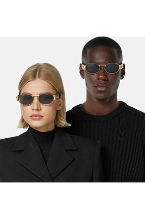 عینک آفتابی طلائی زنانه 56 Versace - کد 899596917