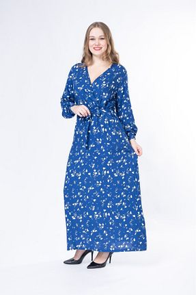 لباس سایز بزرگ سرمه ای زنانه بافتنی mervemoda - کد 900025908