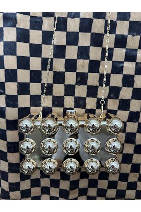 کیف مجلسی بژ زنانه چرم لاکی mp michael polo - کد 899596002