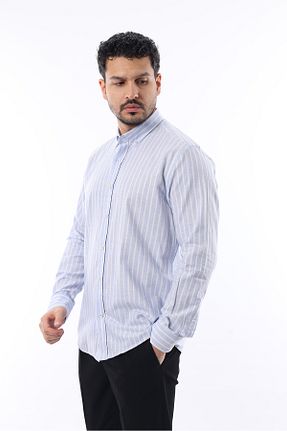 پیراهن آبی مردانه اسلیم فیت İDS COLLECTİON - کد 864942947