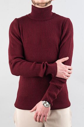 پلیور زرشکی مردانه ساده bombe - کد 899625454