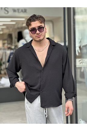 پیراهن مشکی مردانه اورسایز viperkombin - کد 899622048