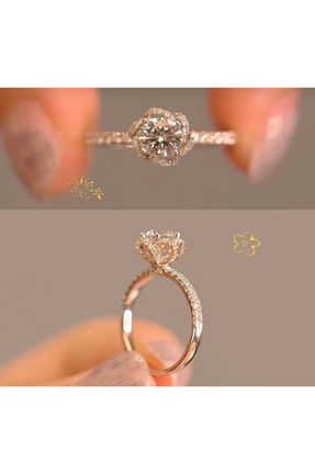 انگشتر جواهر طلائی زنانه زیرکن Armes Silver - کد 899635003