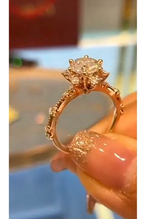 انگشتر جواهر صورتی زنانه زیرکن Armes Silver - کد 899634056