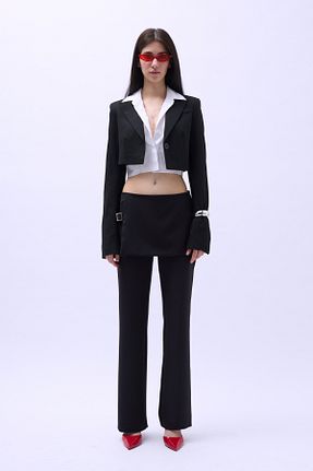 شلوار مشکی زنانه پنبه ای Black Fashion - کد 900541535