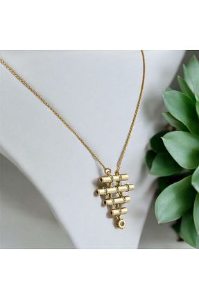 گردنبند استیل ( فولاد ) طلائی زنانه استیل ضد زنگ özgül takı ve tasarım - کد 888964548