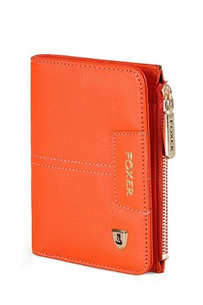 کیف پول نارنجی زنانه سایز متوسط Foxer - کد 899676361