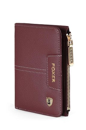 کیف پول زرشکی زنانه سایز متوسط Foxer - کد 899676339