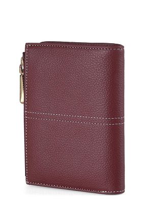 کیف پول زرشکی زنانه سایز متوسط Foxer - کد 899676339