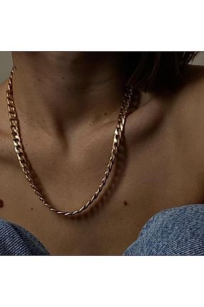 گردنبند استیل ( فولاد ) طلائی زنانه استیل ضد زنگ neslyaccessories - کد 899682011