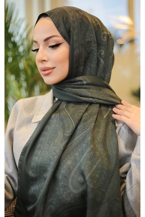 روسری خاکی پنبه ای efdal şal eşarp - کد 885484043