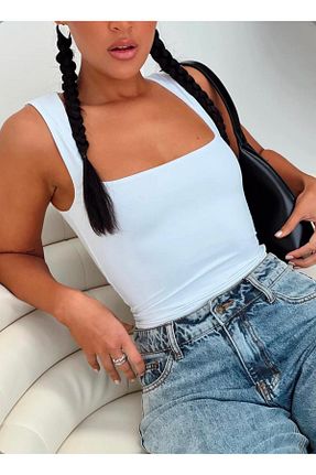 بلوز سفید زنانه ساده MEGOMEL - کد 899683488