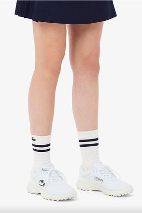 کفش اسنیکر سفید زنانه بند دار Lacoste - کد 899709722