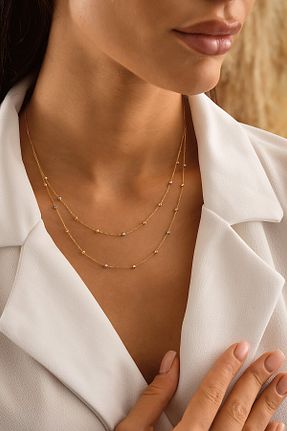 گردنبند طلا زرد زنانه 14 عیار Sefa Gold - کد 900566798