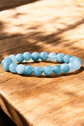 دستبند جواهر آبی زنانه سنگ طبیعی NBS Beautiful Naturel Stones - کد 899717658